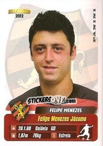 Sticker Felipe Menezes - Campeonato Brasileiro 2012 n. 338 - Panini
