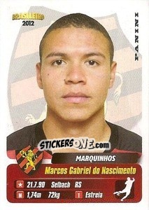 Cromo Marquinhos - Campeonato Brasileiro 2012 n. 341 - Panini
