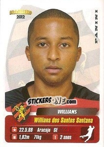 Cromo Willians - Campeonato Brasileiro 2012 - Panini