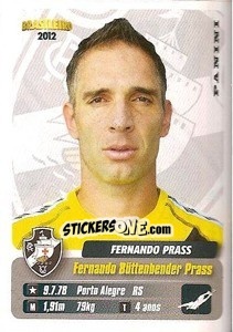 Sticker Fernando Prass - Campeonato Brasileiro 2012 - Panini