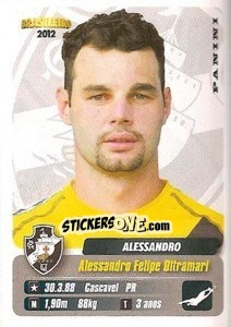 Sticker Alessandro - Campeonato Brasileiro 2012 n. 348 - Panini