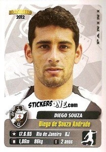 Sticker Diego Souza - Campeonato Brasileiro 2012 - Panini