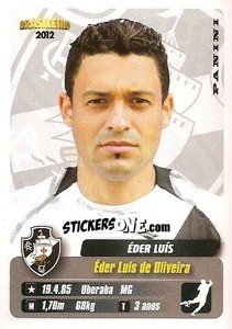 Sticker Eder Luis - Campeonato Brasileiro 2012 - Panini