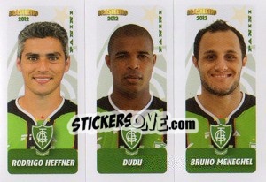 Figurina R.Heffner / Dudu / B.Meneghel - Campeonato Brasileiro 2012 - Panini