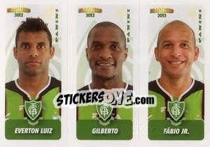 Figurina E.Luiz / Gilberto / Fabio Jr. - Campeonato Brasileiro 2012 - Panini