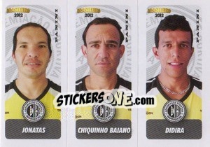 Sticker Jonatas / C.Baiano / Didira - Campeonato Brasileiro 2012 n. 383 - Panini