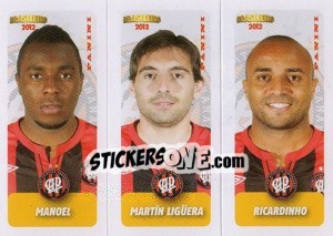 Sticker Manoel / M.Liguera / Ricardinho - Campeonato Brasileiro 2012 n. 395 - Panini