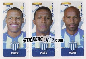 Cromo Patric / Pirao / Nunes - Campeonato Brasileiro 2012 - Panini