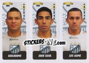 Sticker Guilherme / Eder Silva / Leo Jaime - Campeonato Brasileiro 2012 n. 412 - Panini