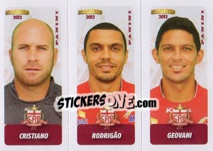 Sticker Cristiano / Rodrigao / Geovani - Campeonato Brasileiro 2012 n. 424 - Panini