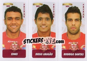 Cromo Ednei / D.Aragao / R.Dantas - Campeonato Brasileiro 2012 - Panini