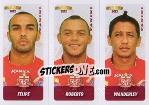 Sticker Felipe / Roberto / Wanderley - Campeonato Brasileiro 2012 - Panini