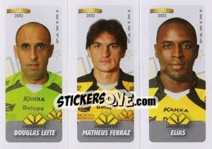 Sticker D.Liete / M.Ferras / Elias - Campeonato Brasileiro 2012 n. 434 - Panini