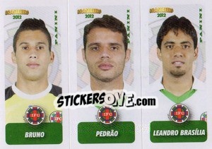 Cromo Bruno / Pedrao / L.Brasilia - Campeonato Brasileiro 2012 - Panini