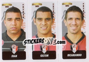 Sticker Ivan / Gilton / Ricardinho - Campeonato Brasileiro 2012 - Panini