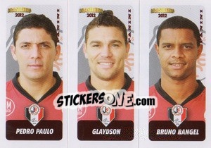 Sticker P.Paulo / Glaydson / B.Rangel - Campeonato Brasileiro 2012 - Panini