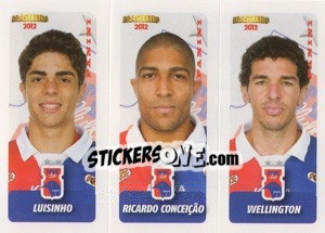Sticker Luisinho / R.Conceicao / Wellington - Campeonato Brasileiro 2012 n. 482 - Panini