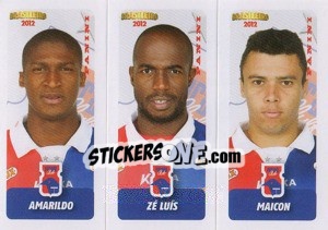 Sticker Amarildo / Ze Luis / Maicon - Campeonato Brasileiro 2012 - Panini
