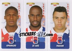 Sticker Amarildo / Ze Luis / Maicon - Campeonato Brasileiro 2012 n. 483 - Panini