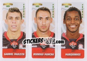 Cromo Gabriel Paulista / R.Mancha / Marquinhos - Campeonato Brasileiro 2012 - Panini