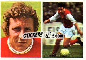 Sticker John Radford - Soccer Stars 1976-1977
 n. 36 - FKS