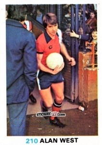 Sticker Alan West - Soccer Stars 1977-1978
 n. 210 - FKS