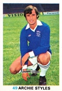 Figurina Arthur Styles - Soccer Stars 1977-1978
 n. 49 - FKS