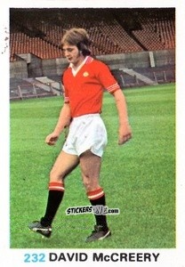 Sticker David McCreery - Soccer Stars 1977-1978
 n. 232 - FKS