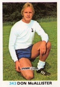 Figurina Don McAllister - Soccer Stars 1977-1978
 n. 343 - FKS
