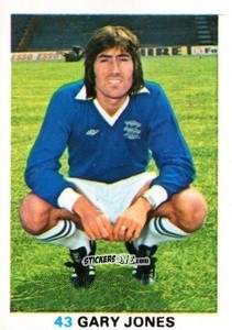 Sticker Gary Jones - Soccer Stars 1977-1978
 n. 43 - FKS