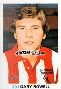 Sticker Gary Rowell - Soccer Stars 1977-1978
 - FKS