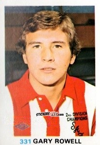 Figurina Gary Rowell - Soccer Stars 1977-1978
 n. 331 - FKS
