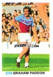 Sticker Graham Paddon - Soccer Stars 1977-1978
 n. 274 - FKS