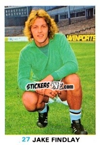 Sticker Jake Findlay - Soccer Stars 1977-1978
 - FKS