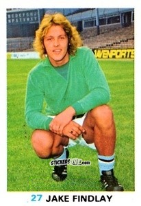 Sticker Jake Findlay - Soccer Stars 1977-1978
 - FKS