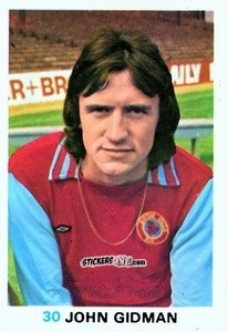 Figurina John Gidman - Soccer Stars 1977-1978
 n. 30 - FKS