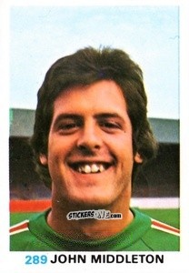 Sticker John Middleton - Soccer Stars 1977-1978
 n. 289 - FKS
