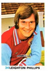 Sticker Leighton Phillips - Soccer Stars 1977-1978
 n. 34 - FKS