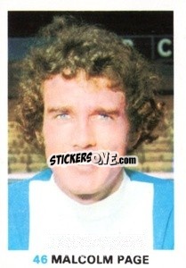 Sticker Malcolm Page - Soccer Stars 1977-1978
 - FKS