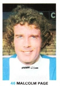 Sticker Malcolm Page - Soccer Stars 1977-1978
 n. 46 - FKS