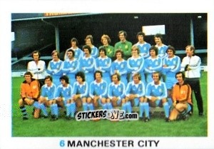 Sticker Manchester City - Soccer Stars 1977-1978
 n. 6 - FKS