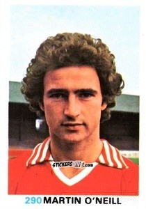 Sticker Martin O'Neill - Soccer Stars 1977-1978
 n. 290 - FKS
