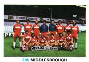 Sticker Middlesbrough - Soccer Stars 1977-1978
 n. 395 - FKS