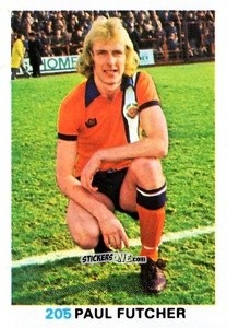 Sticker Paul Futcher - Soccer Stars 1977-1978
 n. 205 - FKS