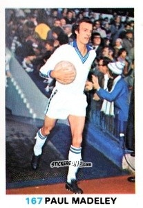 Sticker Paul Madeley - Soccer Stars 1977-1978
 n. 167 - FKS
