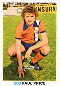 Sticker Paul Price - Soccer Stars 1977-1978
 n. 209 - FKS