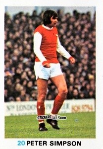 Sticker Peter Simpson - Soccer Stars 1977-1978
 n. 20 - FKS