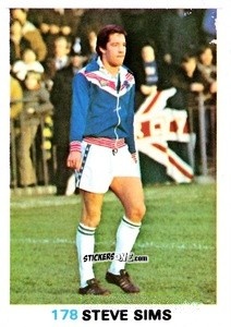 Figurina Steve Sims - Soccer Stars 1977-1978
 n. 178 - FKS