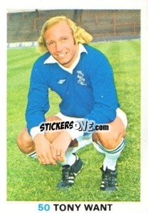 Sticker Tony Want - Soccer Stars 1977-1978
 - FKS