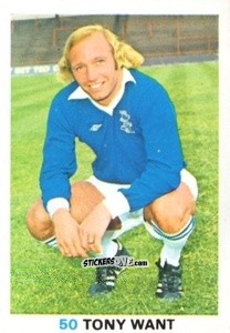 Sticker Tony Want - Soccer Stars 1977-1978
 n. 50 - FKS